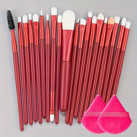 DivaBlush™ 20Pcs Makeup Brush Set – Eyeliner, Blending, Foundation & Cheeks Brushes