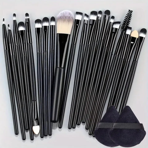 DivaBlush™ 20Pcs Makeup Brush Set – Eyeliner, Blending, Foundation & Cheeks Brushes