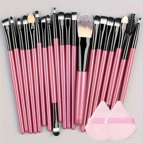 DivaBlush™ 20Pcs Makeup Brush Set – Eyeliner, Blending, Foundation & Cheeks Brushes