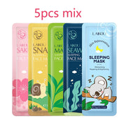 DivaBlush™ LAIKOU Sakura Seaweed Centella Snail Collagen Sleeping Mask Individual Packaging Nourishing Skin care Skin Barrier Face Mask