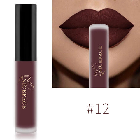 DivaBlush™ NICEFACE Matte Liquid Lipstick – Waterproof & Long-Lasting Lip Tint