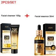 DivaBlush™ 24k Gold Hyaluronic Acid Nicotinamide Face Serum Anti Aging Facial Lifting Collagen Cream Skin Care Whitening Eye Care Cleanser