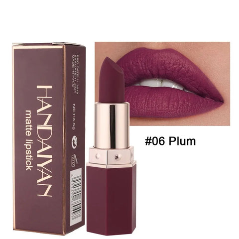 DivaBlush™ HANDAIYAN High-pigmented Matte Lipstick Velvet Waterproof Long-lasting Makeup Lips Cosmetics