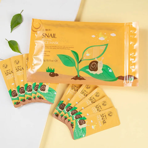 DivaBlush™ LAIKOU Sakura Seaweed Centella Snail Collagen Sleeping Mask Individual Packaging Nourishing Skin care Skin Barrier Face Mask