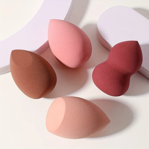 DivaBlush™ 4 cosmetic sponge sets, cosmetic egg, dry and wet, cosmetic sponge for liquid foundation, honey powder and foundation make-up