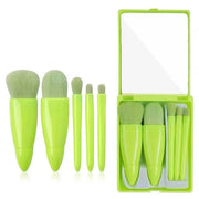 DivaBlush™ 5pcs Travel Size Makeup Brushes Set Mini Makeup Brushes, Small Complete Function Cosmetic Brushes Kit With Case And Mirror Perfe