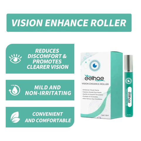 DivaBlush™ Vision Enhance Roller Promotes Clearer Eyesight Mild Relax Massage Reduce Discomfort Relieve Dryness Eye Fatigue Health Eye Care