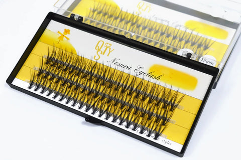 DivaBlush™ 60 Cluster 20D Black Mink Eyelash Extensions – Soft Faux Individual False Lashes