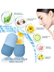 DivaBlush™ Silicone Ice Roller Massager for Face, Eyes - Natural Skin Care, Cooling and Eliminating Eye Bags, Reusable and Soothing