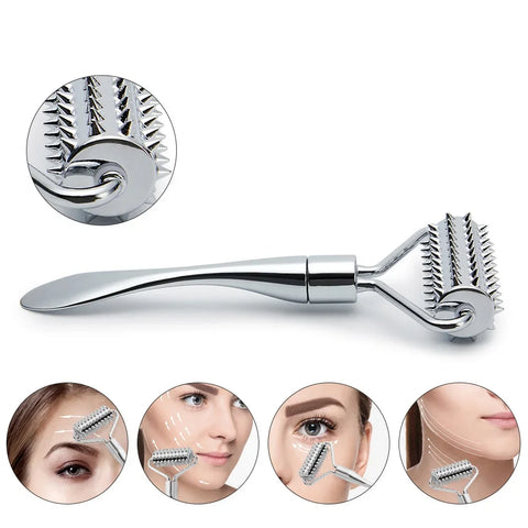 DivaBlush™ Face Eye Roller Massage Neck Stick Spatula Massager Anti Eye Pouch Dark Circles Cream Spoon Applicator Removal Shrink Pores