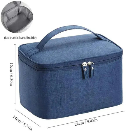 DivaBlush™ 1pc Business Trip Men's Toiletry Bag Double Layer Large Capacity Cosmetic Bag Oxford Cloth Storage Bag Portable Handbag