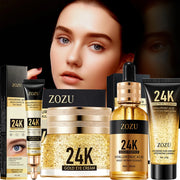 DivaBlush™ 24k Gold Hyaluronic Acid Nicotinamide Face Serum Anti Aging Facial Lifting Collagen Cream Skin Care Whitening Eye Care Cleanser