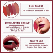 DivaBlush™ HANDAIYAN High-pigmented Matte Lipstick Velvet Waterproof Long-lasting Makeup Lips Cosmetics