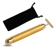 DivaBlush™ 24k Gold Facial Wrinkle Lift Bar T-shaped Slimming Face Care Vibration Beauty Equipment Thin Facial Roller Massager Energy Bar