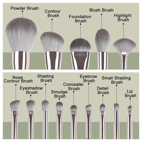 DivaBlush™ JTFIL Soft Fluffy Makeup Brushes Set – Powder, Eyeshadow, Foundation & Blush Brushes