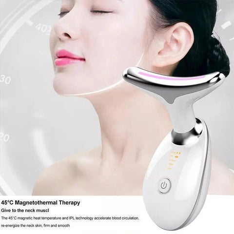 DivaBlush™ Neck Face Lifter EMS Neck Face Lifting Massager Skin Tighten Beauty Device LED Photon Therapy Anti Wrinkle Double Chin Remover