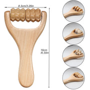 DivaBlush™ 1Pcs Wooden Massage Rollers Neck Roller Massager Wooden Trigger Point Roller Massager Muscle Roller for Back face Waist Leg Arm