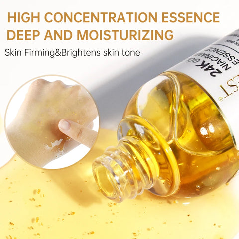 DivaBlush™ Niacinamide Serum Hyaluronic Acid for Face 24K Gold Essence Whitening Anti-aging Collagen Facial Serum Skin Care Products