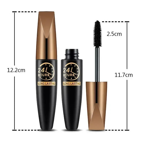 DivaBlush™ 5D Waterproof Mascara Lengthens Eyelashes Extension Black Silk Fiber Mascara Female Makeup Cosmetic Waterproof Mascara