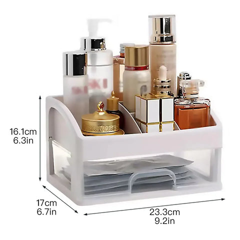 DivaBlush™ Make Up Case Jewelry Container Box Makeup Organizer Drawers Plastic Cosmetic Storage Box Makeup Brush Holder Organizers