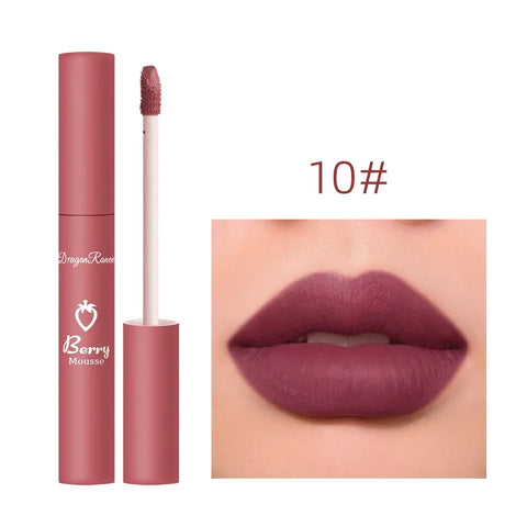 DivaBlush™ Nude Matte Lip Gloss 12 Colors Long-lasting Velvet Lipstick Waterproof Non-fade Non-stick Cup Lipsticks Women Makeup Cosmetic