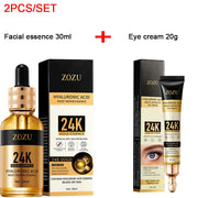 DivaBlush™ 24k Gold Hyaluronic Acid Nicotinamide Face Serum Anti Aging Facial Lifting Collagen Cream Skin Care Whitening Eye Care Cleanser