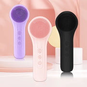 DivaBlush™ Sonic Silicone Facial Brush Cleaner Vibration Roller Massage Pore Deep Cleansing Scrubber Waterproof Face Exfoliating Cleanser