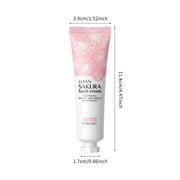 DivaBlush™ LAIKOU Japan Sakura Hand Cream Moisturizing Anti-chapping Repair Soften Skin Tender Hand Cream Winter Nourishing Skin Care 30g