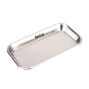 DivaBlush™ 1PC Stainless Steel Cosmetic Storage Tray Tattoo Equipment Tray Dental Tray Fake Nail Tray Tool Nail Display Stand