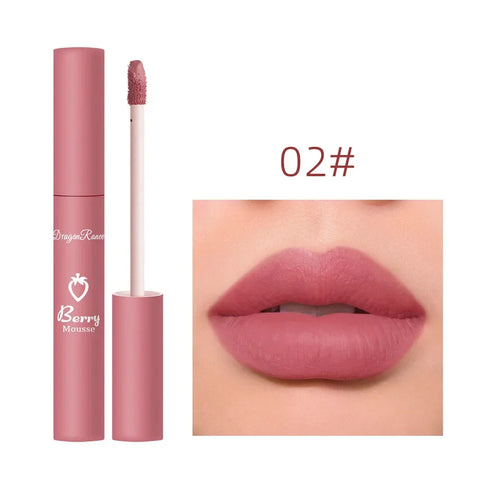 DivaBlush™ Nude Matte Lip Gloss 12 Colors Long-lasting Velvet Lipstick Waterproof Non-fade Non-stick Cup Lipsticks Women Makeup Cosmetic