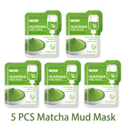 DivaBlush™ LAIKOU 5pcs Mud Mask Clay Mask Sakura Matcha Eggplant Tea Tree Mung Bean Oil-Control Deep Cleansing Repairing Facial Skin Care