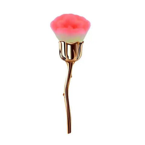 DivaBlush™ Rose-shaped Manicure With Nail Brush Art Brush Nail Accessories Tool Popular Round Makeup Polishing Dust Removal Brush