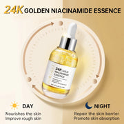 DivaBlush™ Niacinamide Serum Hyaluronic Acid for Face 24K Gold Essence Whitening Anti-aging Collagen Facial Serum Skin Care Products