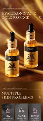 DivaBlush™ 24k Gold Hyaluronic Acid Nicotinamide Face Serum Anti Aging Facial Lifting Collagen Cream Skin Care Whitening Eye Care Cleanser