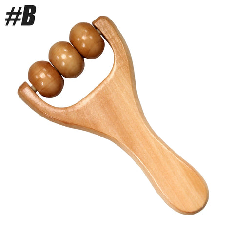 DivaBlush™ 1Pcs Wooden Massage Rollers Neck Roller Massager Wooden Trigger Point Roller Massager Muscle Roller for Back face Waist Leg Arm