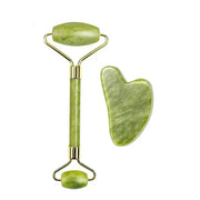 DivaBlush™ Natural Jade Roller Face Gua Sha Natural Stone Body Neck Massager Acupoint Eye Care Spa Massage Tools Massage Visage Lifting