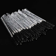 DivaBlush™ CNKESS 50pcs Disposable Eyelash Brushes Extension Crystal Eyebrow Brush Mascara Wand Eye Lashes Cosmetic Tool Set Makeup Beauty