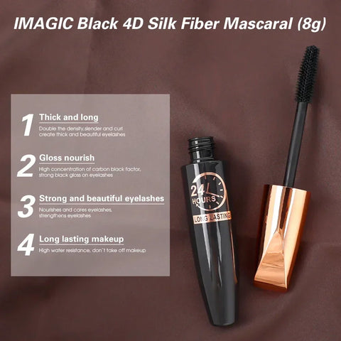 DivaBlush™ 5D Waterproof Mascara Lengthens Eyelashes Extension Black Silk Fiber Mascara Female Makeup Cosmetic Waterproof Mascara