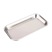 DivaBlush™ 1PC Stainless Steel Cosmetic Storage Tray Tattoo Equipment Tray Dental Tray Fake Nail Tray Tool Nail Display Stand