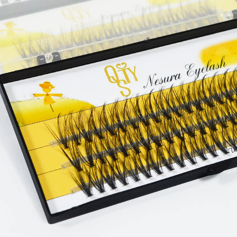 DivaBlush™ 60 Cluster 20D Black Mink Eyelash Extensions – Soft Faux Individual False Lashes