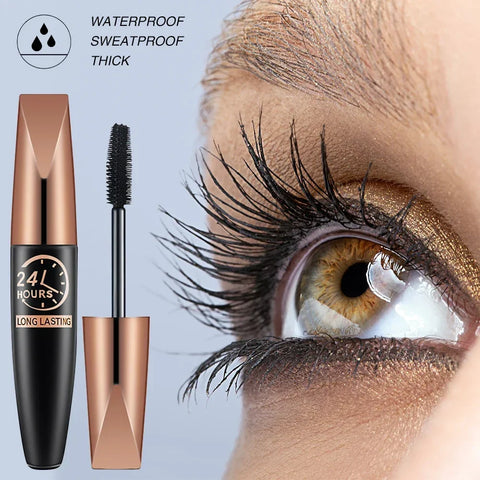 DivaBlush™ 5D Waterproof Mascara Lengthens Eyelashes Extension Black Silk Fiber Mascara Female Makeup Cosmetic Waterproof Mascara