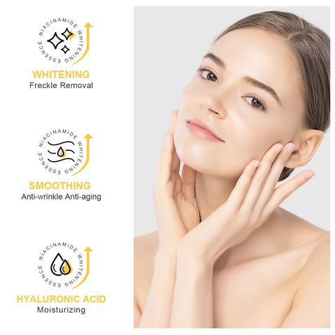 DivaBlush™ Niacinamide Serum Hyaluronic Acid for Face 24K Gold Essence Whitening Anti-aging Collagen Facial Serum Skin Care Products