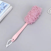 DivaBlush™ New Body Bath Shower Scrubber Brushes Long Handle Hanging Soft Mesh Back Sponges Bathroom Shower Brush Body Cleaning Accessories