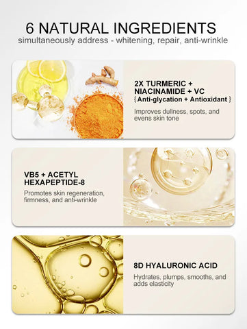 DivaBlush™ Niacinamide Face Serum Vitamin C Whitening Dark Spot Remover Serum Hyaluronic Acid Moisturizing Essence Facial Skin Care 40ml