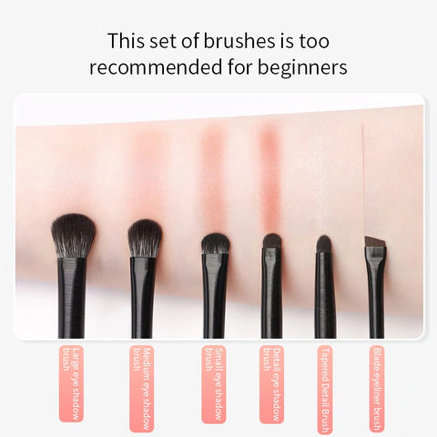 DivaBlush™ Natural Eye Makeup Brushes Set – Eyeshadow, Eyebrow, Eyeliner & Contour Brushes