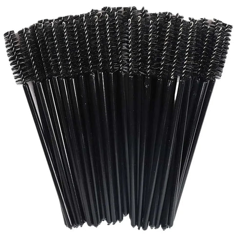 DivaBlush™ CNKESS 50pcs Disposable Eyelash Brushes Extension Crystal Eyebrow Brush Mascara Wand Eye Lashes Cosmetic Tool Set Makeup Beauty