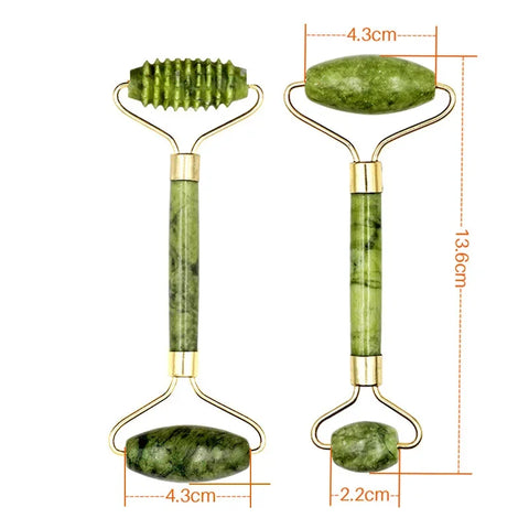 DivaBlush™ Guasha Natural Stone Massage Face Jade Roller Gua Sha Massage Tool Set for SPA Body visage rouleau de massage rouleau visage