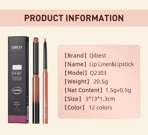 DivaBlush™ Matte Nude Lip Liner – Long-Lasting & Waterproof