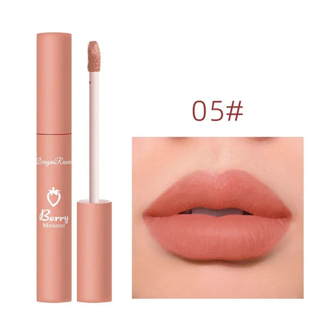 DivaBlush™ Nude Matte Lip Gloss 12 Colors Long-lasting Velvet Lipstick Waterproof Non-fade Non-stick Cup Lipsticks Women Makeup Cosmetic