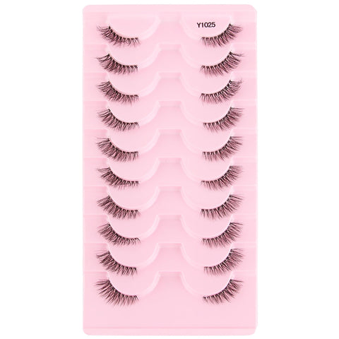 DivaBlush™ YSDO Wispy Half Lashes – Soft Faux Mink False Eyelashes